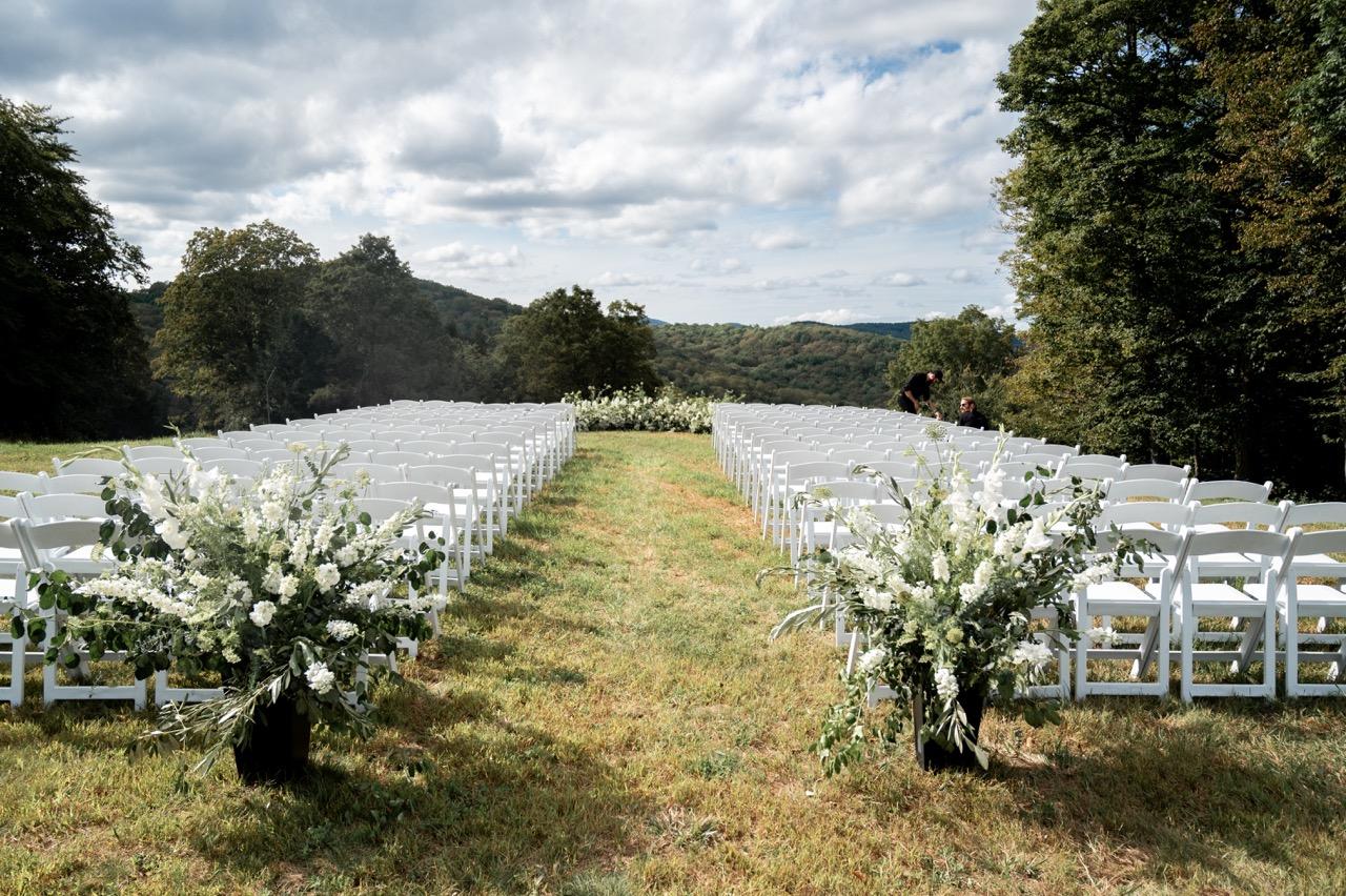 Ceremony set up at Saskadena Six