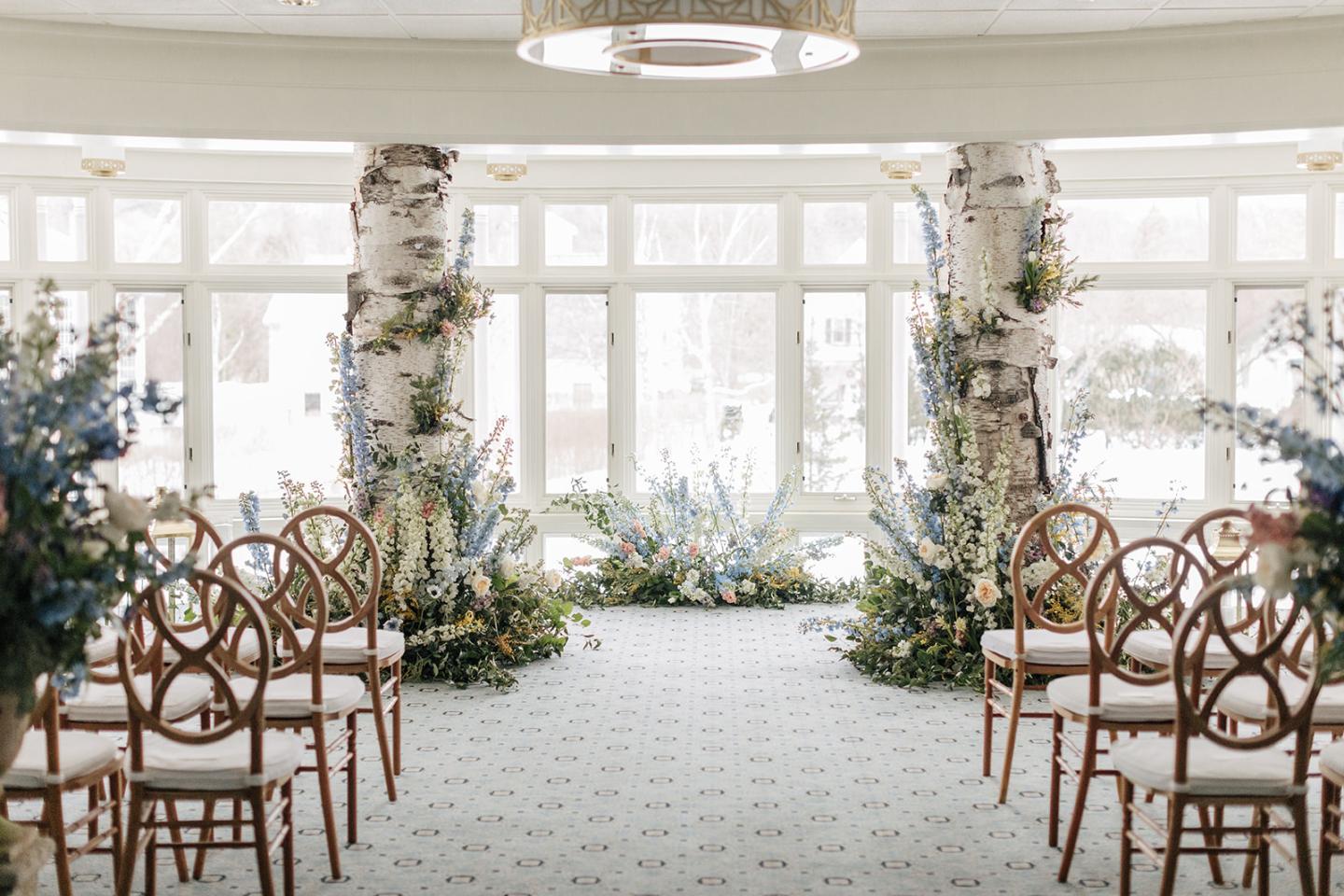 Rockefeller Room set up for a wedding ceremony